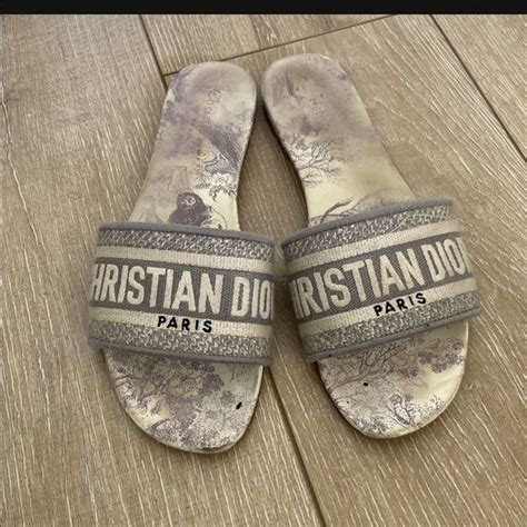 dior grey dway slides|christian dior sandals outfit.